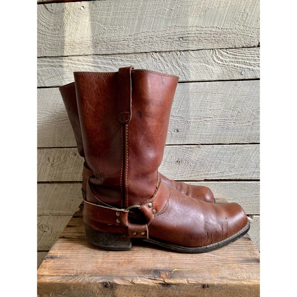 Brown leather boots, mens boots, harness boots - Picture 3 of 10